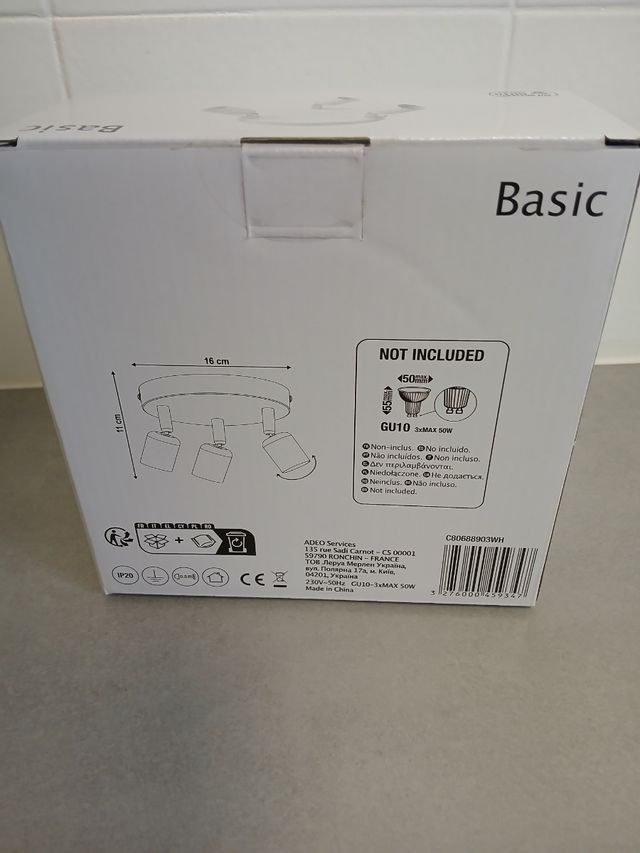 Plafon basic blanco 3L NUEVO SIN ABRIR!!