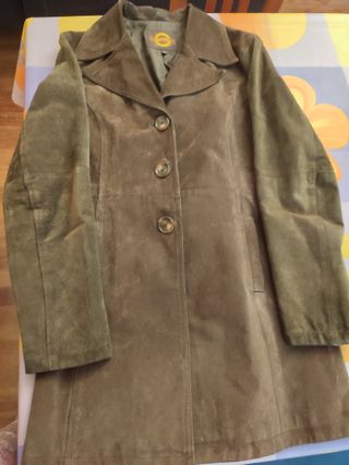 Chaqueta ante larga talla 44