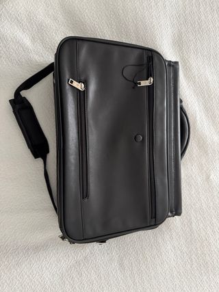 Maletín viaje piel negro Samsonite