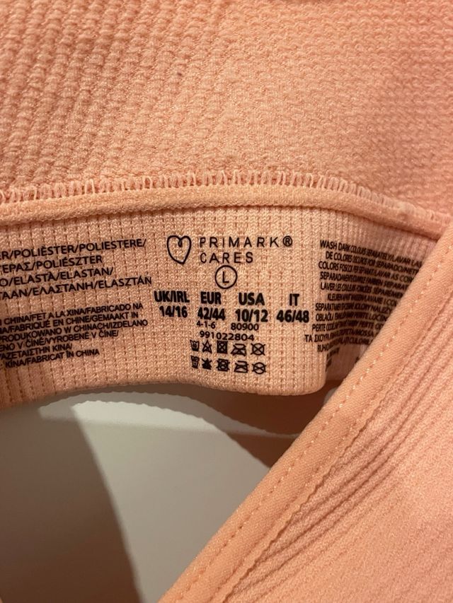 Sujetador rosa primark talla L