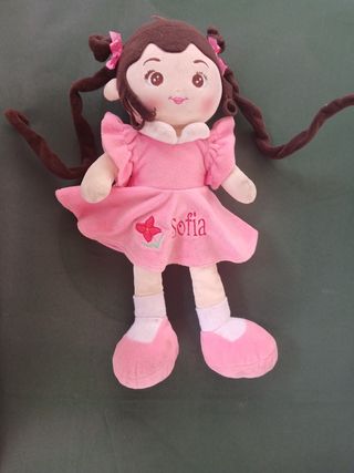 Peluche muñeca personalizada con nombre Sofía