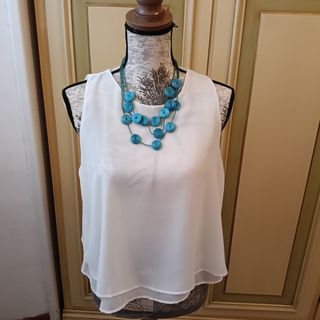 Collana con perline e dischetti in filo