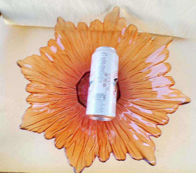 Cuenco de cristal de color mandarina