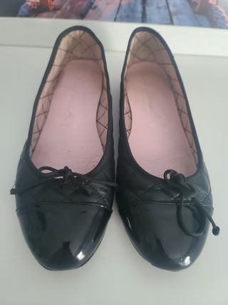 Bailarinas acolchadas charol