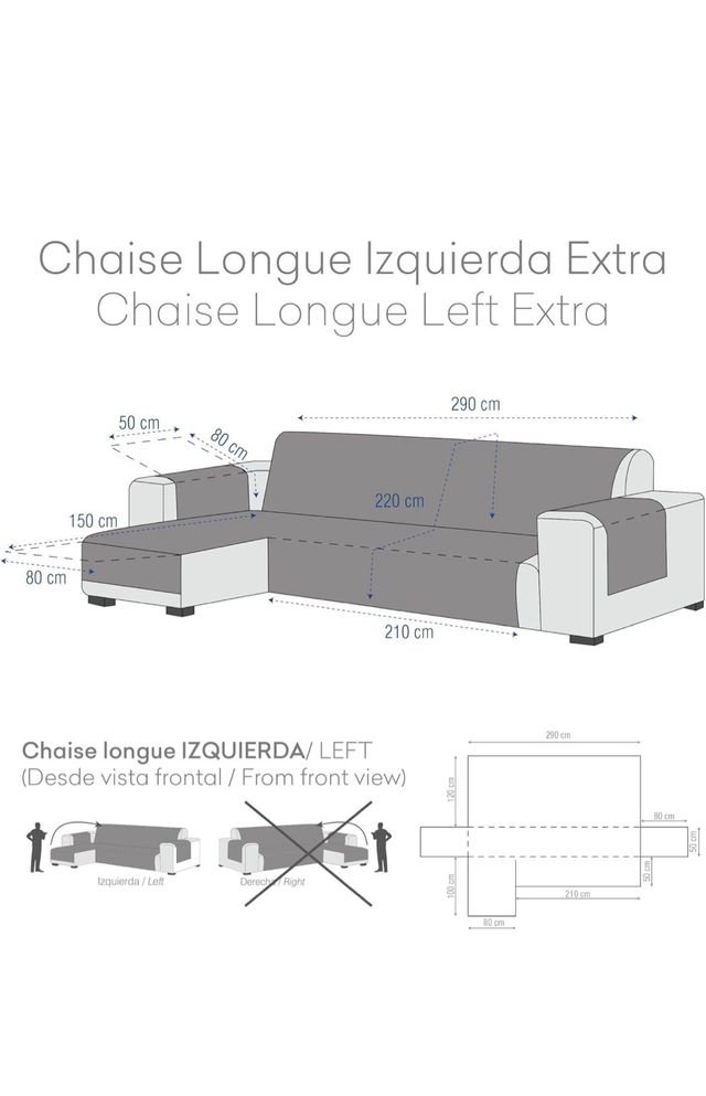 FUNDA SOFÁ CHAISSE LONGUE