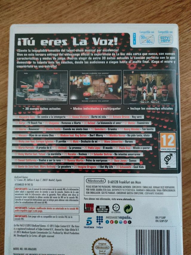 Game Wii the voice 3 e 2 microfoni