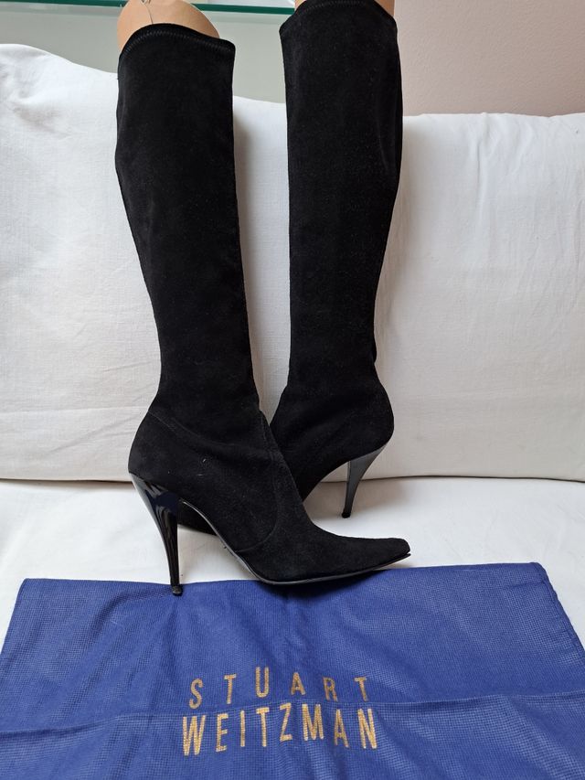 Stivali camoscio neri