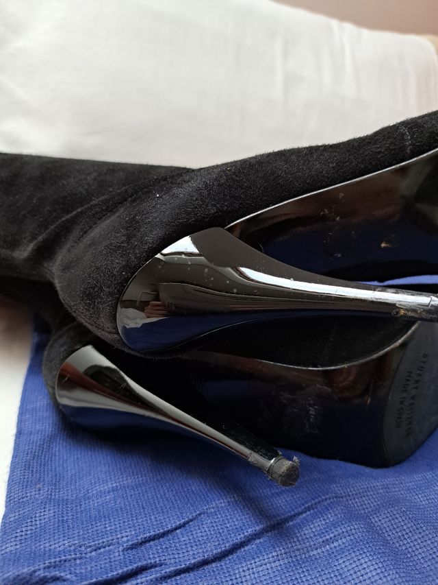 Stivali camoscio neri