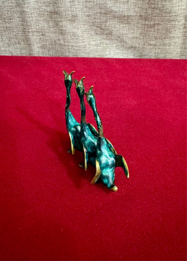 TRIO DI OCHE IN BRONZO