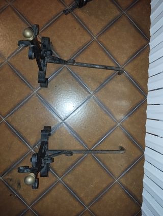 Coppia di alari vintage per camino