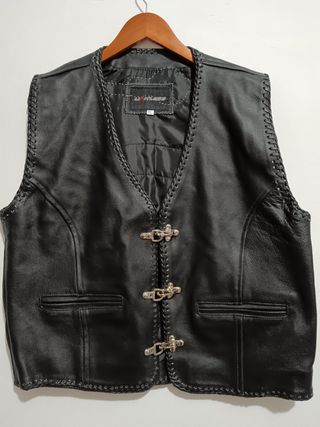 Chaleco de cuero hombre de la talla XXL 