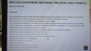 Mochila portabebe ergobaby