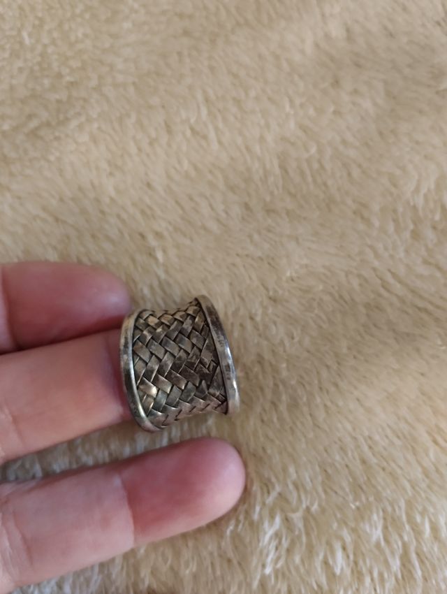 Anillo plata trenzada