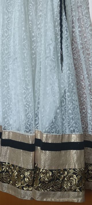 Bollywood conjunto blanco, negro y dorado