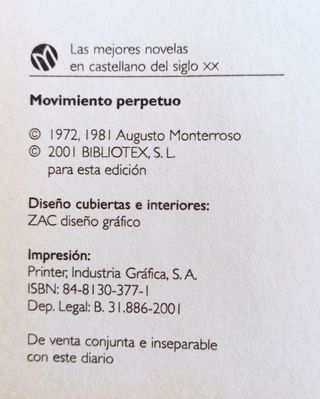 LIBRO "MOVIMIENTO PERPETUO"