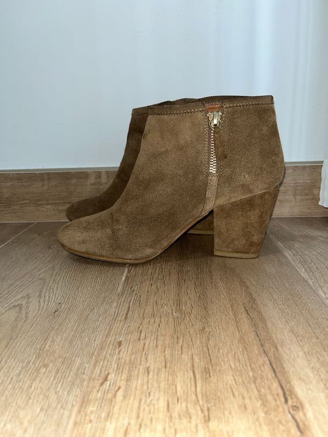 Botines de piel de Zara con tacón