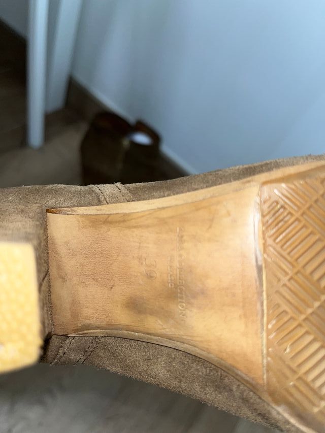 Botines de piel de Zara con tacón