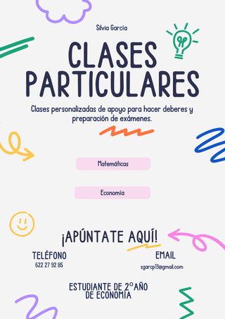 Ofrezco clases particulares