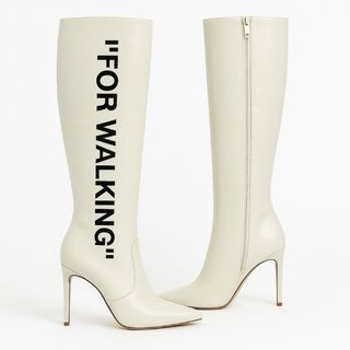 Nuevas Botas tacón altas blanco y negro