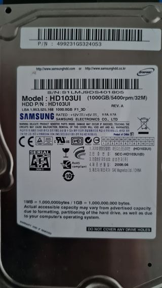 NAS disco duro en red 2 bahías y disco 1 Tb