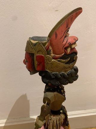 Marioneta balinesa  2 caras antigua de colección