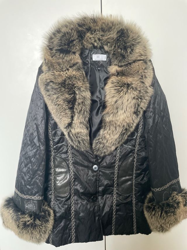 Elegante Giacca Vintage con Pelliccia e Dettagli i