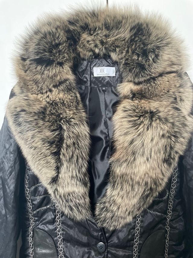 Elegante Giacca Vintage con Pelliccia e Dettagli i