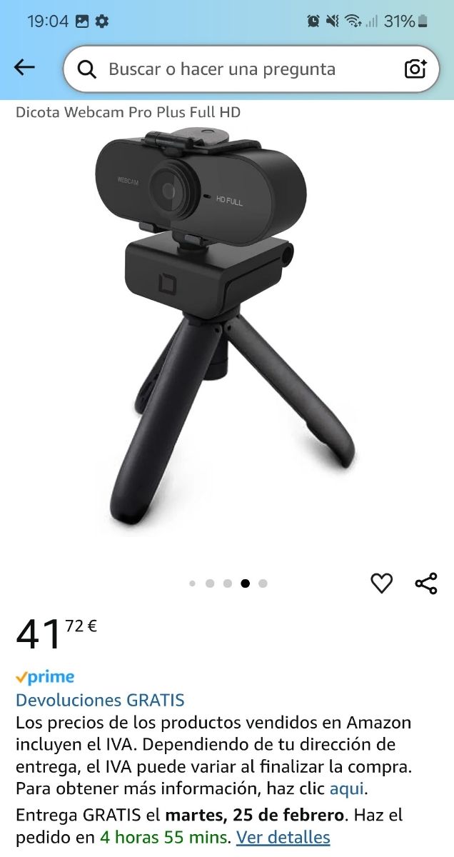 Dicota webcam pro plus full hd