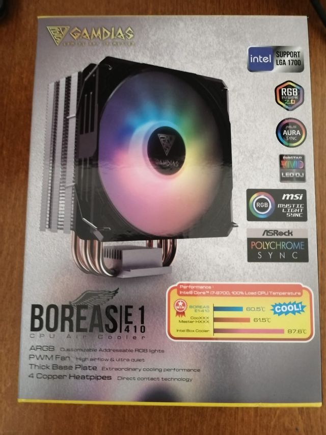 GAMDIAS BOREAS E1-410 ventilador CPU AMD Y INTEL de Segunda mano