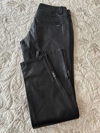 Pantalones cuero autentico mujer