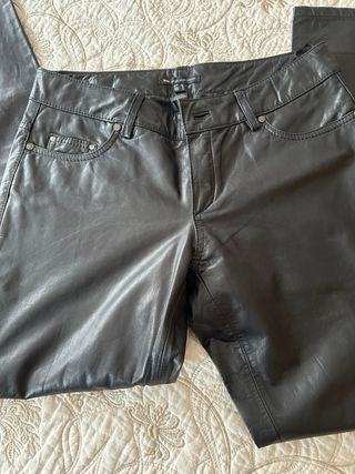 Pantalones cuero autentico mujer