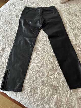 Pantalones cuero autentico mujer