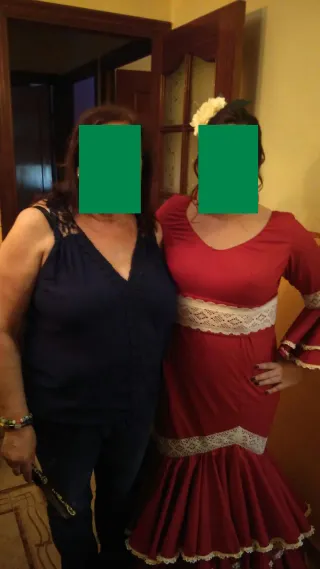 Traje de Flamenca rojo hecho a mano