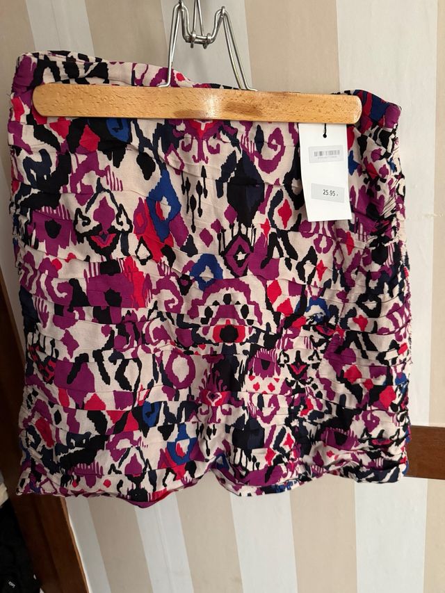 Falda estampada Zara