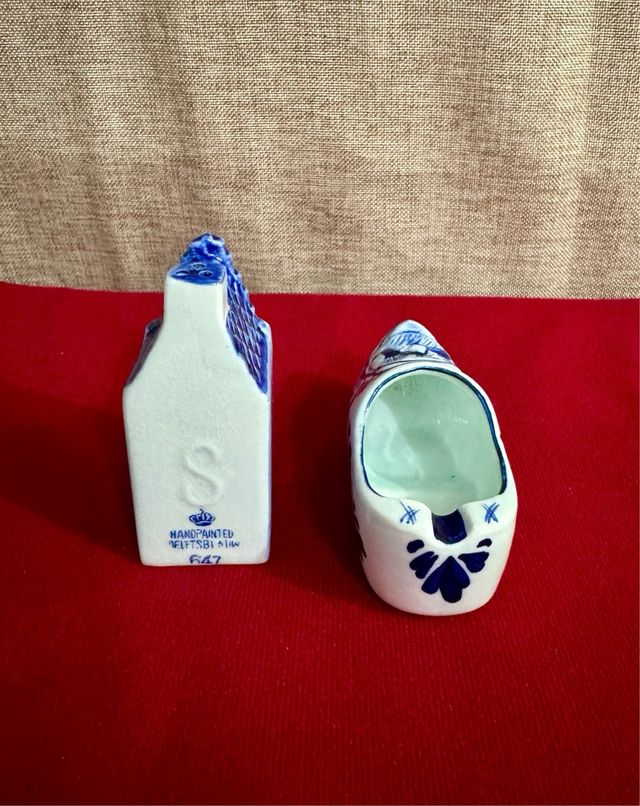CENICERO Y SALERO DE PORCELA EN MINEATURA