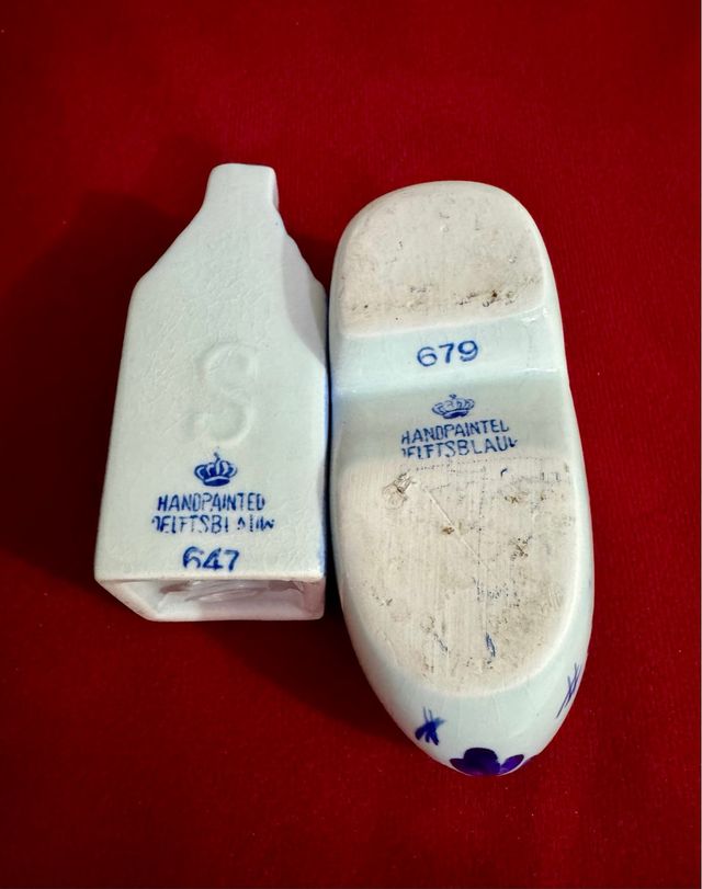 CENICERO Y SALERO DE PORCELA EN MINEATURA