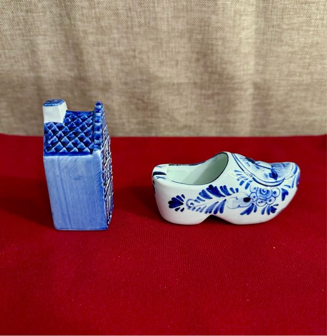 CENICERO Y SALERO DE PORCELA EN MINEATURA