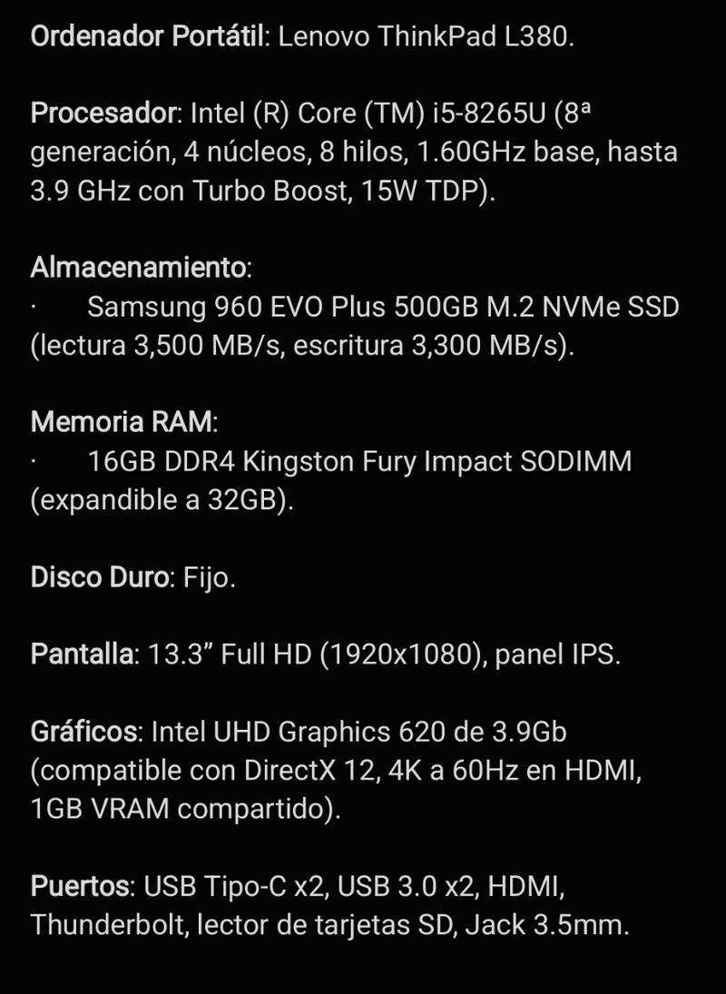 Portátil Lenovo ThinkPad L380 afbeelding 8