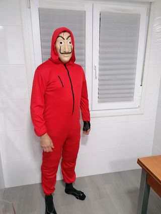 Disfraz, casa de papel, T, S, adulto