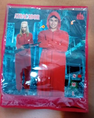 Disfraz, casa de papel, T, S, adulto