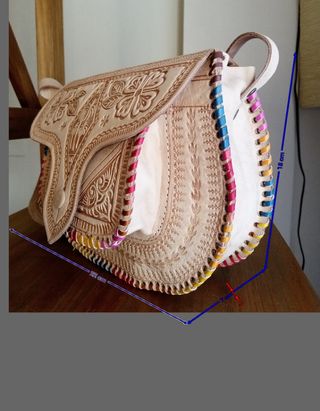 bolso bandolera de piel auténtica