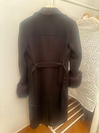 Abrigo Zara Manteco negro Xs