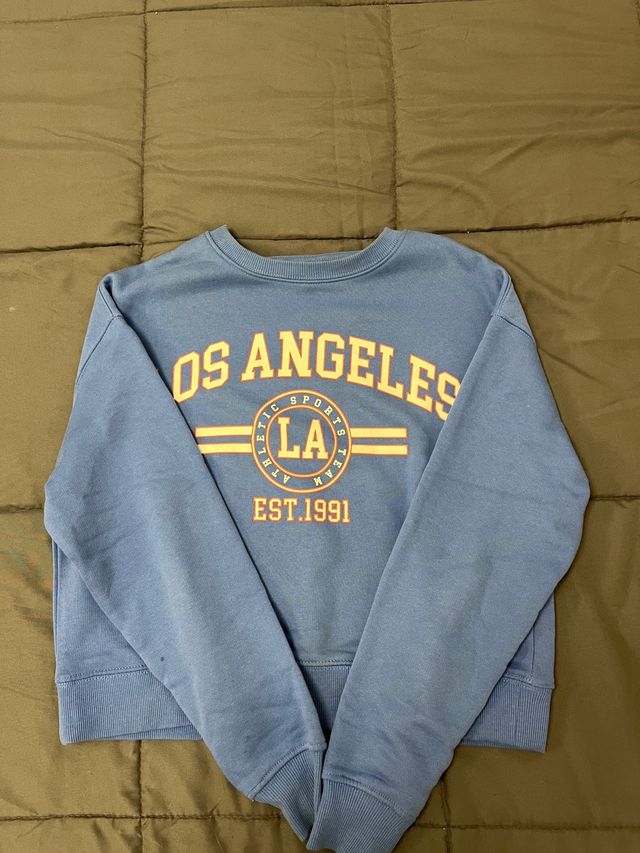 Sudadera Azul Estampada