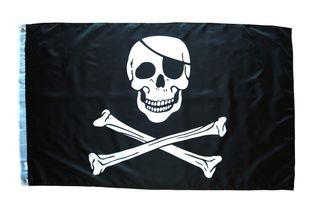 Bandiera Jolly Roger Pirati Teschio 90x150 cm Nuov