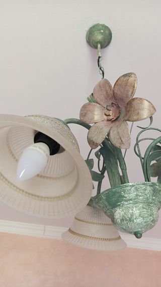 Lampadario 3 luci verde