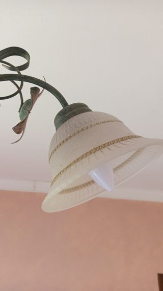 Lampadario 3 luci verde