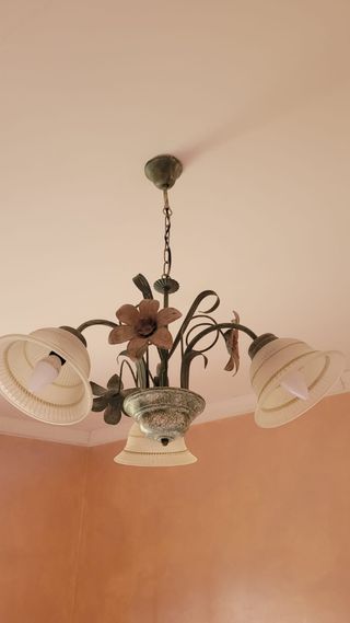 Lampadario 3 luci verde