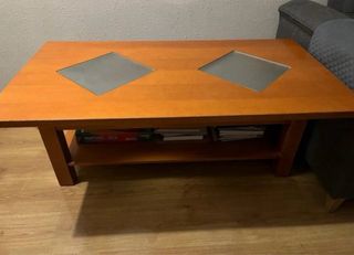 Mesa de centro elevable en madera