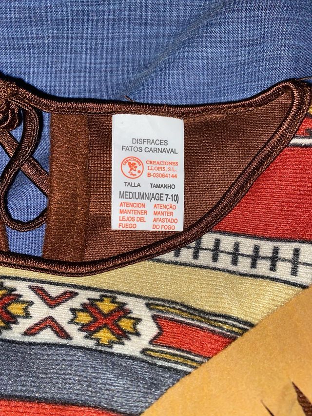 Disfraz INDIO 7/10 años