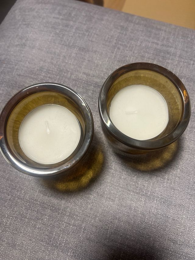 Porta velas y velas vintage